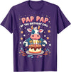Pap Pap Cow Birthday Tees Cute Farm Birthday Pap Cow Pap Pap Of The Birthday Girl Cow T-Shirt - Purple