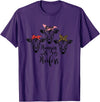 funny heifer tshirt Cute Women's Hanging With My Heifers Bandana T-Shirt T-Shirt - Purple