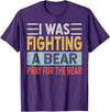 Broken Arms Legs Injury Get Well Soon Recovery Funny Accident Humor Get Well Soon - I Was Fighting A Bear T-Shirt - Purple
