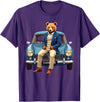Teddy Bear Classic Car Tees Enjoy Cool Teddy Bear With Classic Car Graphic Designs Fun T-Shirt - Purple