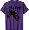 Funny Horse Riding Vintage Graphic Tee Funny Horse T-Shirt - Purple