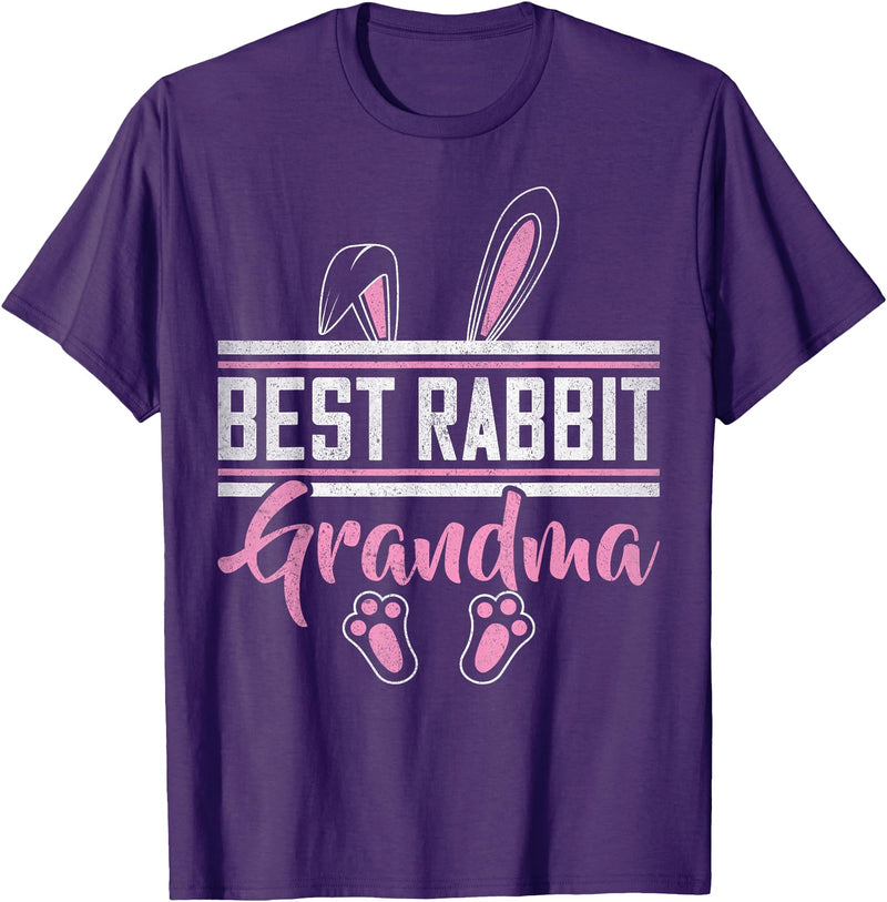 Best Rabbit Grandma Ever Bunny Grandma T-Shirt in Purple