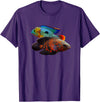 Green Terror Oscar Cichlid Tees Oscar Fish Green Terror Cichlids Monster Fish Aquarium T-Shirt - Purple