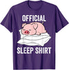 Cute Farmer Animal Designs Official Sleep Shirt Sleeping Cute Pig Piggy Farmer T-Shirt - Purple