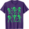 Dancing Skeletons by AlphaONE Dancing Skeletons Dance Challenge Girl Boys Kids Halloween T-Shirt - Purple