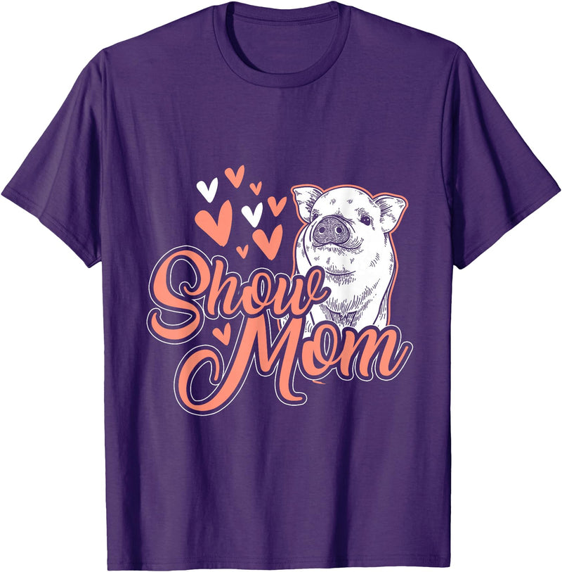Animal Tees & Gift Idea Show Mother Pigs T-Shirt - Purple