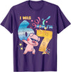 Funny 7th Birthday 6-7 Meme Pig Shir-t Kids Gift I was 6 Now I'm 7 Funny 67 Birthday Kids Boys Dabbing Pig T-Shirt - Purple