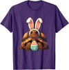 Funny Easter Tortoise Lovers Egg Eggs Bunny Rabbit Funny T-Shirt in Purple