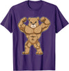 Snabdesign84 Bear Bodybuilder Bodybuilding Sports T-Shirt - Purple