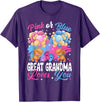 Bears Pink Or Blue Gender Reveal Bears Pink Or Blue Great Grandma Loves You Gender Reveal T-Shirt - Purple