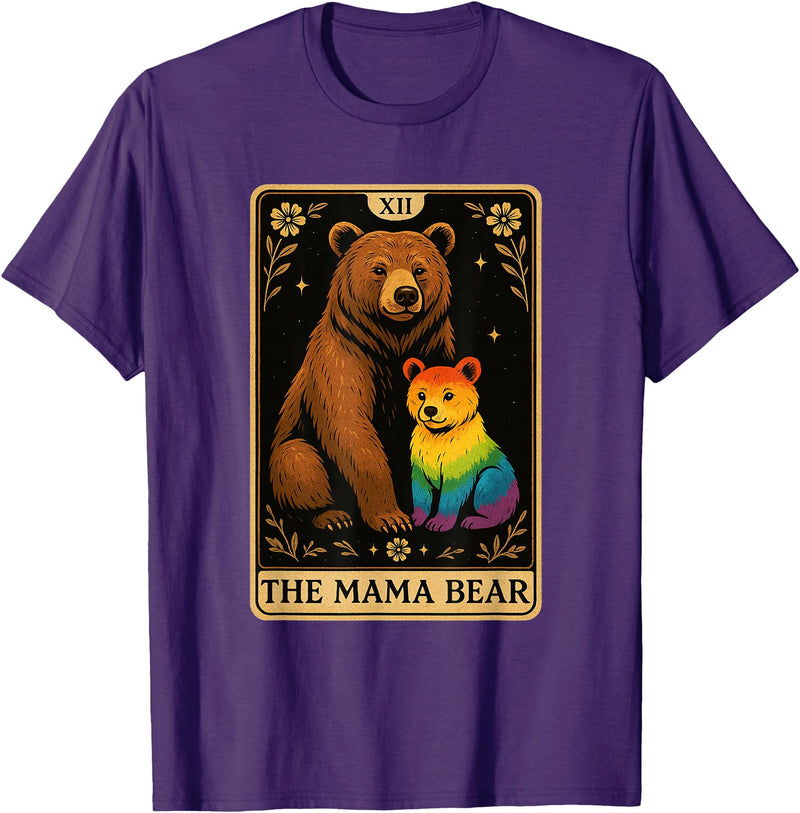 LGBT mom Pride Gay Mama Bear tShirt Mama Bear Pride Shirt Gay Pride Mom LGBT Momma Bear T-Shirt - Purple