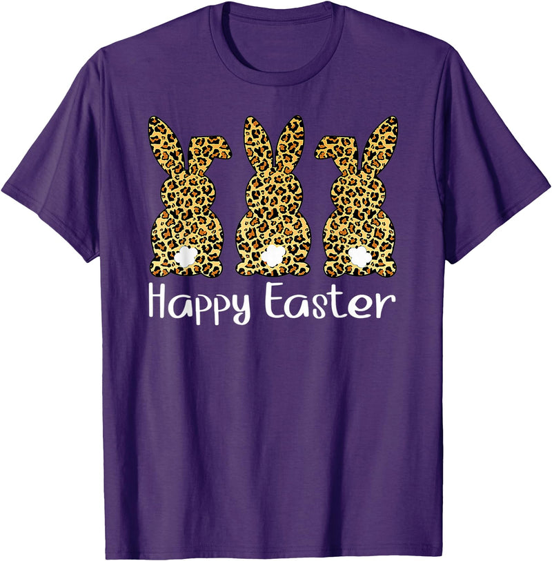 Cute Rabbit Lover Bunny Graphic T-Shirt (Red) in Purple