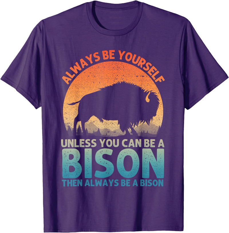 Bison Gift Bison Lover Accessories & Buffalo Stuff Cool Bison Design For Men Women Buffalo Animal Lovers Bison T-Shirt -