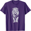 Laroli Aesthetic Art White Paint Art Lion Lions T-Shirt - Purple
