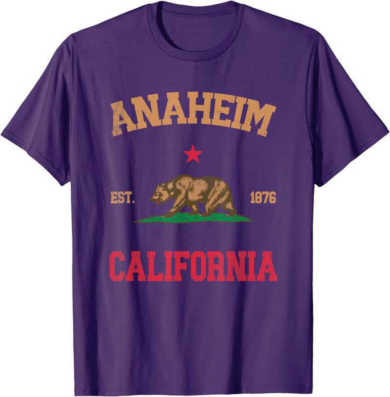 Anaheim California CA Designs Anaheim California T-Shirt - Purple