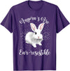 Angora Bunny Rabbit Funny Rabbit Ear-Resistible T-Shirt in Purple