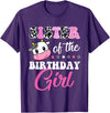 Cow Lover Birthday Men Women Kids Shirts & Gifts Sister of The Birthday Girl Farm Cow Matching Family Shirt T-Shirt - Purple