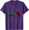 Stock Market Bulls vs Bears Graphic T-Shirt - Purple