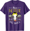 Cow Lover - Funny Animal Farm Gifts This heifer does not take bull design farm cow holding T-Shirt - Purple