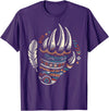 Native Indians Indigenous Bear Paw Clothing Men Native Heritage Month Proud Native American Bear Claws T-Shirt - Purple
