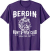 BERGIN HUNT & FISH CLUB Funny Design T-Shirt - Purple