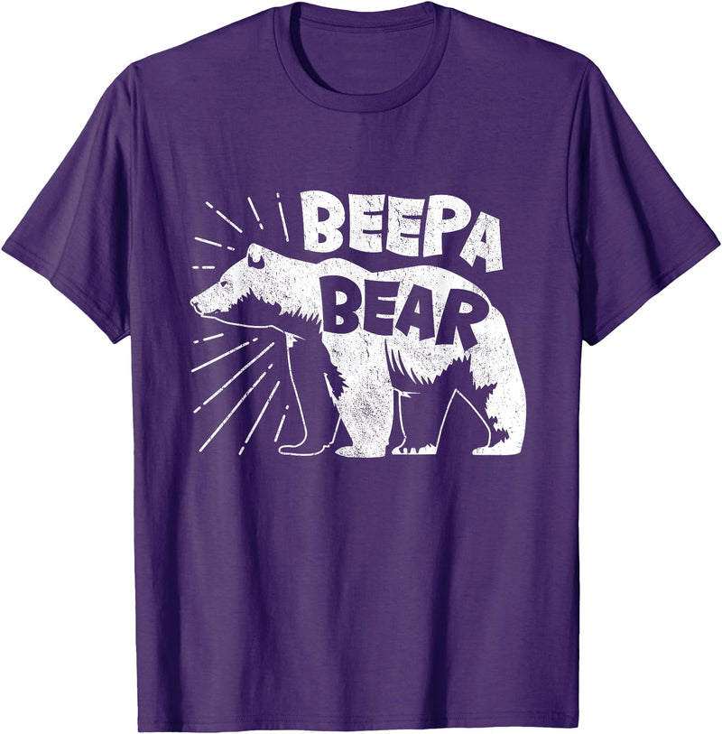 Mens Beepa Bear T-Shirt Father's Day Tee T-Shirt - Purple