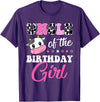 Cow Lover Birthday Men Women Kids Shirts & Gifts Uncle Of The Birthday Girl Family Matching Shirt Farm Cow T-Shirt - Purple