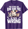 Kune Kune Pig Accessories & KuneKune Clothes Kune Kune Pig Lover Pig Breeder Supplies Kunekune Pig T-Shirt - Purple