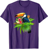Toucan Bird Ornithologist Gift Idea Tropical Birds Exotic Summer Animal Toucan T-Shirt - Purple