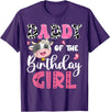 Cow First Birthday Family Matching Daddy Of The Birthday Girl Farm Cow 1St Birthday Party T-Shirt - Purple