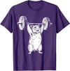 Vintage Rat Retro Weight Lifting Gym Hamster Deadlift Funny T-Shirt - Purple