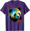 Cute Panda Lovers Kawaii Asian Bears Gifts DAIMMER Watercolor Panda T-Shirt - Purple