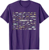 100 Types Of Fish Species Tee 100 Types of Freshwater Fish Species Fishing T-Shirt - Purple