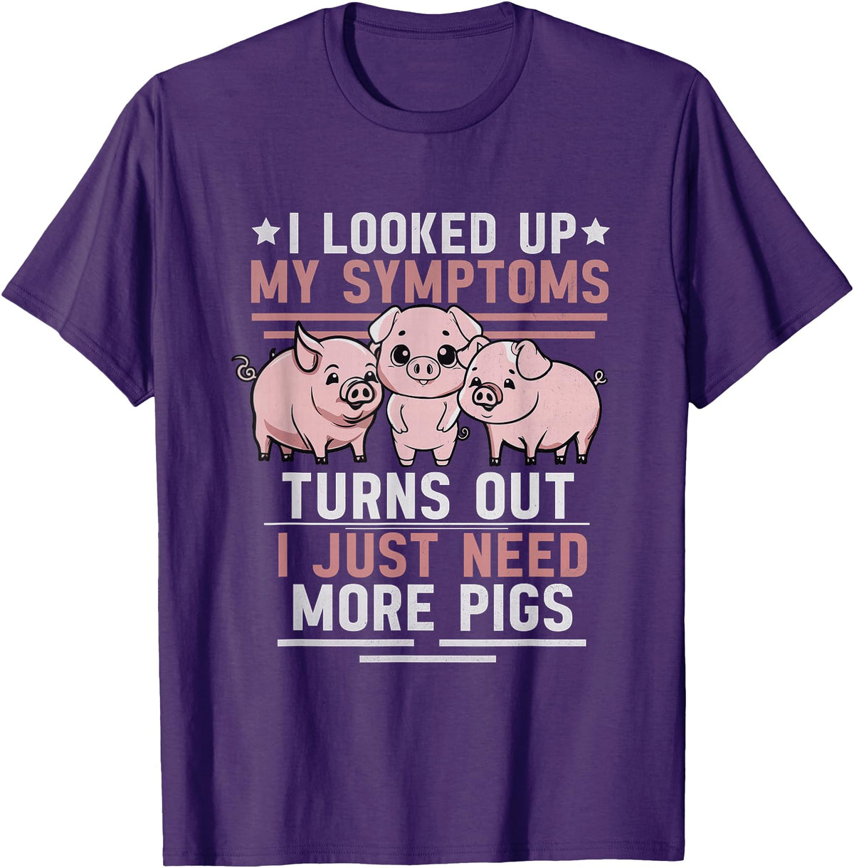 Funny Pig Gift For Pig Lovers Funny Pigs For Pig Lovers Women Pig T-Shirt - Purple