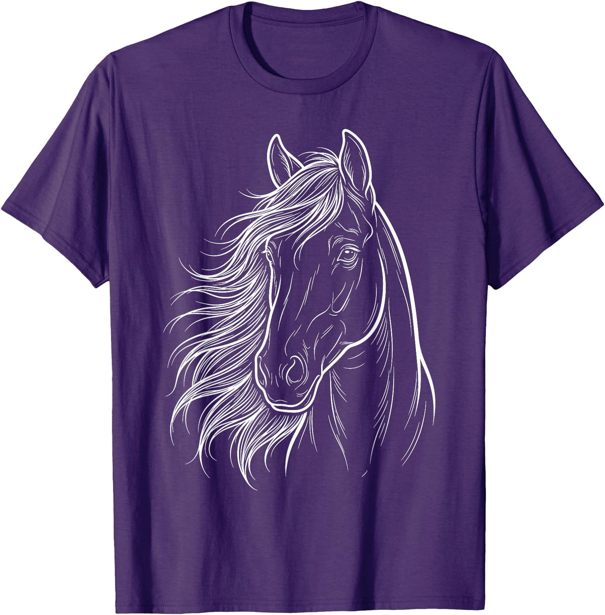 Elegant Horse Silhouette tee for Horse Lovers Cute & Elegant Horse Silhouette Art for Horse Lovers T-Shirt - Purple