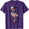 Flamingo Halloween Costume Mummy Spooky Flamingo Mummy T-Shirt - Purple