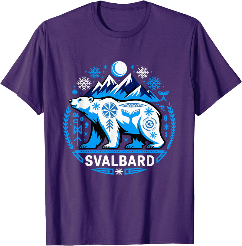 Svalbard Norway Trip Svalbard Polar Bear Norway Souvenir T-Shirt - Purple