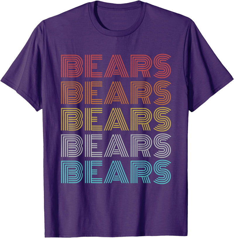 Bears Shirt Vintage Retro Apparel Retro Vintage Bears T-Shirt - Purple