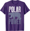 Polar Bear Power Gifts & Apparel Polar Bear Power T-shirt For Bear Lovers Kids Women Men T-Shirt - Purple