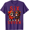Funny Teddy Bear 67 Matching Teenager Boys Designs 67 Teddy Bear 6 7 Meme for Boys Kids Cute School Six Seven T-Shirt - Purple