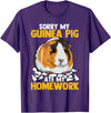 Sorry My Guinea Pig Ate My Homework Funny Pet Rodent Hamster T-Shirt - Purple