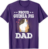Guinea Pig Lover Apparel Women Girl T-Shirt Gifts Proud Guinea Pig Dad Funny Guinea Pig Fathers Day Gift T-Shirt - Purple
