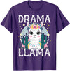 Llama Lover Gift Co. Drama Llama for Kids T-Shirt - Purple
