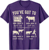 Cow You've Got To Know When to Shirt Retro You've Got to Know When to Hold'em Funny Cow Lover T-Shirt - Purple
