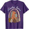 Thank You Teacher Appreciation Gifts Teacher Bear Reading Appreciation Teacher Graphic T-Shirt - Purple