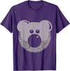 Cub & Bear Beard Hair Shirts Mens Cub & Bear Bears Hairy Beard Face Shirt So Trendy and Cute T-Shirt - Purple