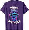 Llama Birthday Apparel Family Party Birthday Tees Bruh Its My Birthday Llama Boy Kids Girl Family Funny Party T-Shirt - Purple
