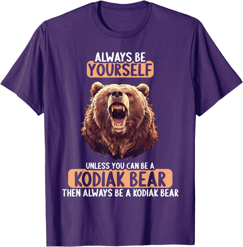 Kodiak Bears Kodiak Bear Lovers Shop Kodiak Bears Kodiak Bear T-Shirt - Purple