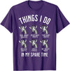 Things I Do In My Spare Time Giraffe Lover Funny Things I Do In My Spare Time Giraffe Safari Animal T-Shirt - Purple