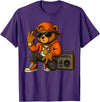 Creative & Funny Teddy Bear Gifts Hip Hop Teddy Bear T-Shirt - Purple